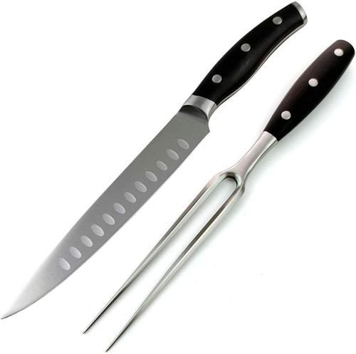 Carving knife fork - knife, with